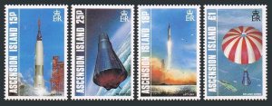 Ascension 420-423, MNH. Michel 429-432. 1st Manned Space Flight, 25th Ann. 1987.