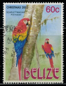 Belize #1170  CV $3.00  Scarlet macaw