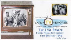 AO-4414m-1, 2009, Early TV Memories, FDC, Add-on Cachet, Digital Color Postmark,