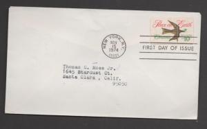 Scott # 1552  First Day Cover 1st Self-adhesive Stamp 1974 Christmas