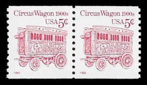 PCBstamps       US #2452D Coil Pair 10c(2x05c) Circus Wagon, MNH, (6)