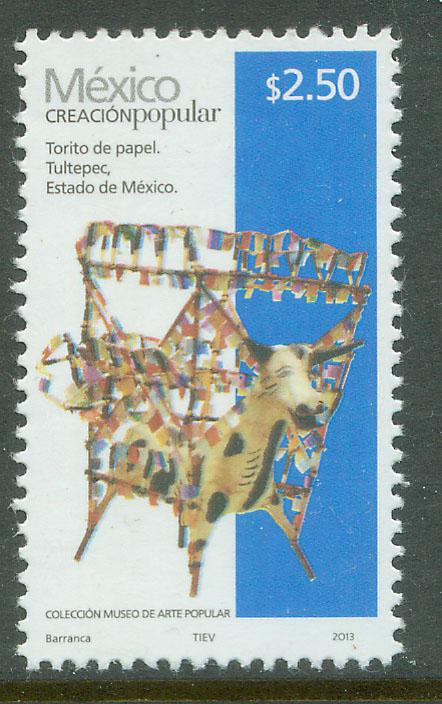 MEXICO 2492g, $2.50Pesos HANDCRAFTS 2013 ISSUE. MINT, NH. F-VF.