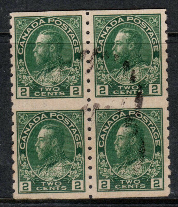 Canada #128a Very Fine Used Block