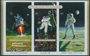 Burundi 1969, Moonlanding s/s imperforated, MNH
