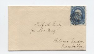 1860s #63 cover addressed to Asa Gray at Cambridge MA [6525.1963]
