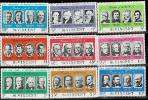 ST VINCENT 1975 AMERICAN PRESIDENTS  MNH