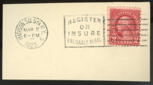 U.S. #579 USED ON PIECE