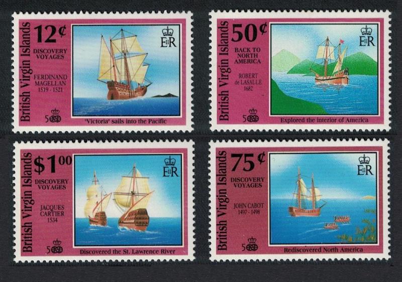 BVI 500th Anniversary 1992 of Discovery of America by Columbus 4v SG#793-796