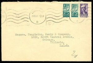 EDW1949SELL : SOUTH AFRICA 7 interesting covers including Censored & Postage Due