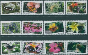 Niuafo'ou 2013 SG379-390 Butterflies and Flowers set MNH