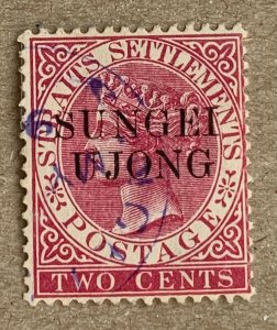 Sungei Ujong 1885 2c bright rose roman capitals.  Scott 26B, CV $27.50. SG 45