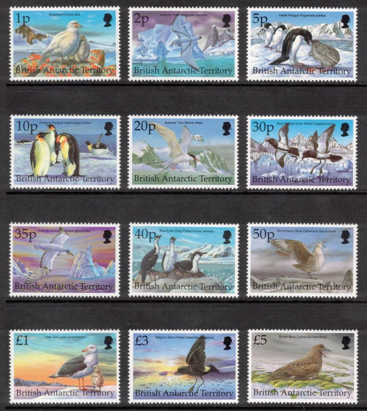 BRITISH ANTARCTIC 1998 Antarctic Birds; Scott 263-74, SG 290-301; MNH