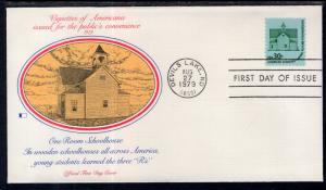 US 1606 Schoolhouse Fleetwood U/A FDC