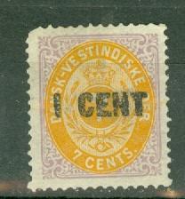 Danish West Indies 14 unused no gum CV $100