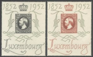 Luxembourg 1952 2fr-4fr Stamp Centenary Scott 278-279 UMM/MNH Cat $72