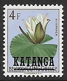 Katanga # 29 - Nymphea , overprint - MNH.....{KlBl25}