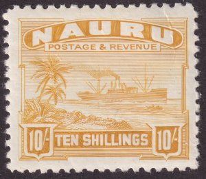 Sc# 30a 1924 - 1948 Nauru KGV 10/ Freighter issue MLH CV $85.00