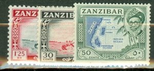 LC: Zanzibar 249-263 mint CV $47.70; scan shows only a few