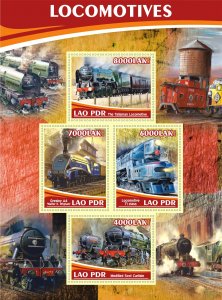 Stamps. Trains, Locomotivies 2020 year, 1+1 sheets MNH ** perforated