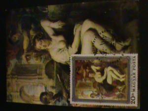 HUNGARY NUDE ART PAINTING VERY RARE MAXI CARD