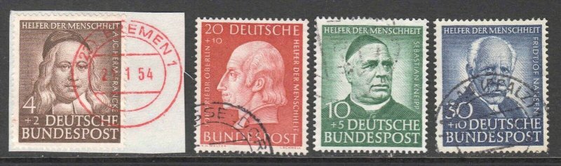 GERMANY B334-B337 CDS VF SOUND SET $75 SCV ONE RED CANCEL @@@