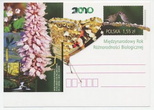 Postal stationery Portugal 2010 Butterfly