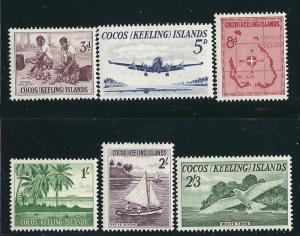 Cocos (Keeling) Is. 1-6 SG 1-6 MNH VF 1963 SCV $47.00