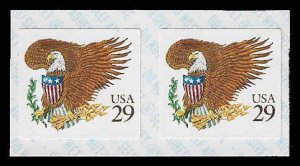 PCBstamps   US #2595v Coil Pair 58c(2x29c)Liberty & Eagle, brown, MNH, (C...