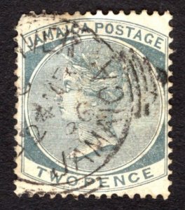 1885, Jamaica 2p, Used, Sc 20a