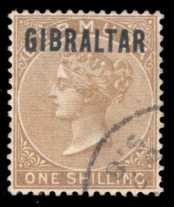 MOMEN: GIBRALTAR SG #7 1886 USED £375 LOT #66655