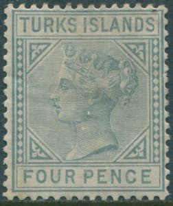 Turks Islands 1881 SG50 4d blue QV MNG