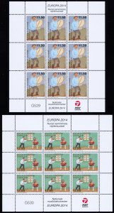 Greenland 2014 Scott #666a-667a Mini Sheets Mint Never Hinged