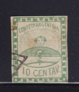 Argentina Scott # 2 F-VF used nice cancel cv $ 90 ! see pic !