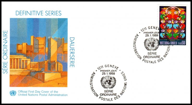 UN Geneva 164 UN Postal Admin U/A FDC