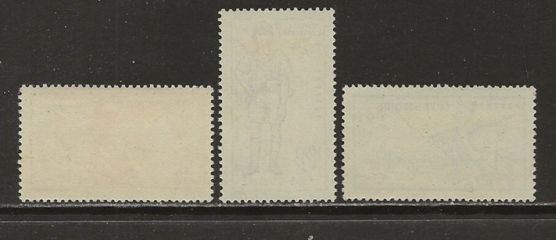 Ivory Coast Scott catalogue # B12-B14 Unused Hinged