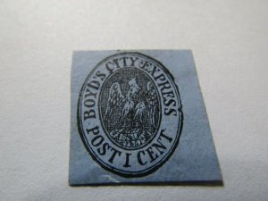 US Local Stamps,Scott #20L17, 1c 1861, MH Dist.-OG, BOYD'S CITY EXPRESS ...