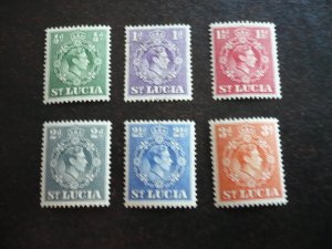 Stamps - St. Lucia - Scott#110,111,113-115,117- Mint Hinged Part Set of 6 Stamps