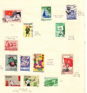 13 Vietnam used stamps collection hinged pre-1980