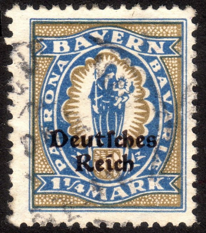 1920, Bavaria 1 1/4Mk, Used, Sc 267