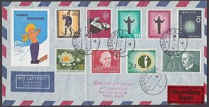 GERMANY 1960 Express cover - great franking + cinderella....................B319