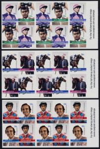 Australia 2608a,10a,12a Booklets Barcode 3 MNH Horse Racing Personalities