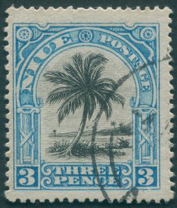 Niue 1920 3d black & blue SG41 used