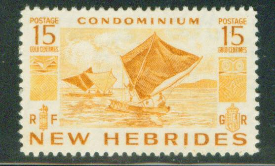 New Hebrides (British) Scott 68 MNH** Outrigger Canoes