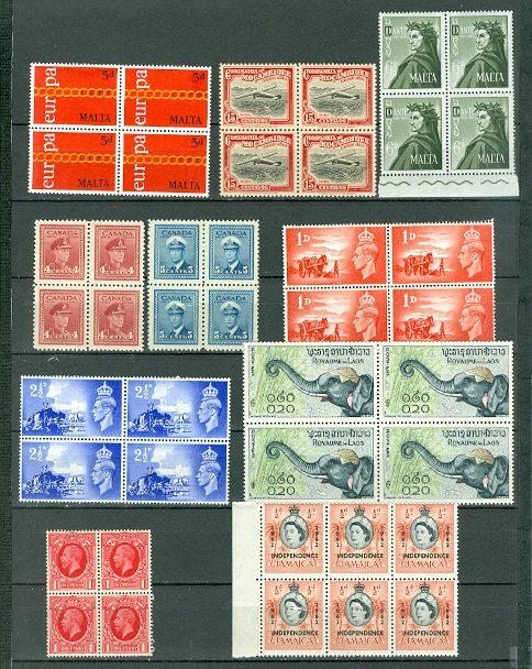 WORLDWIDE BLKS...LOT of 19...MNH