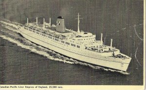 1963 GREENOCK RENFREWSHIRE PAQUEBOT POSTED AT SEA Empress of England