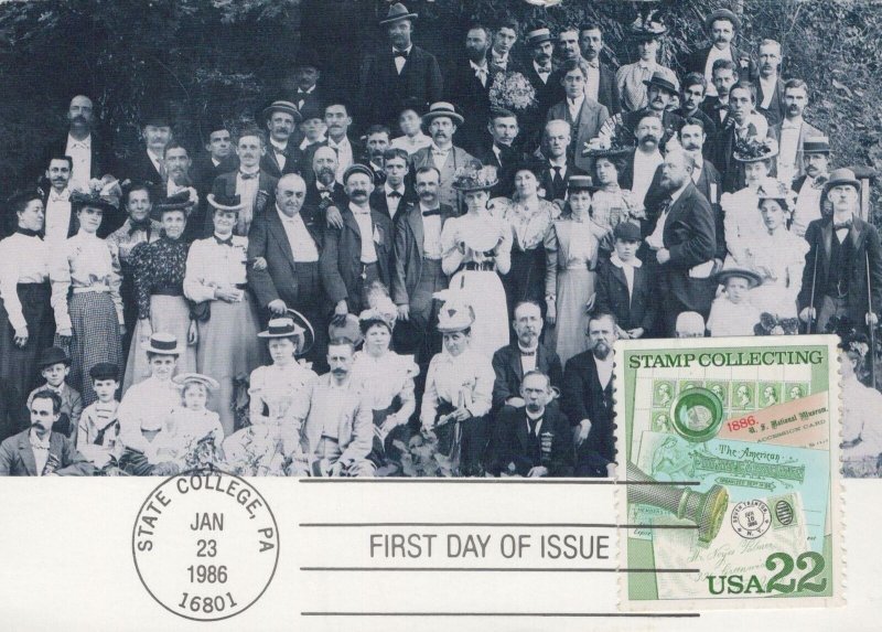 US First Day Cover 1986 Scott #2198 On Postcard W/ APA Members Posing In 1898