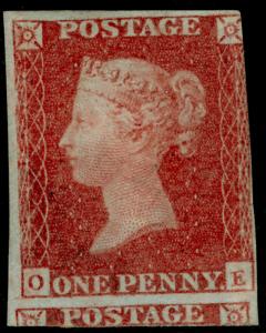 SG8, 1d red-brown, M MINT. Cat £600. OE