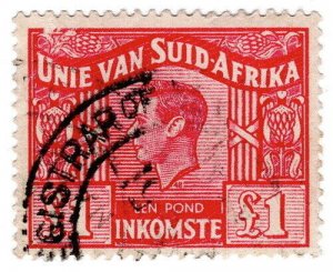 (I.B) South Africa Revenue : Duty Stamp £1 (Afrikaans)