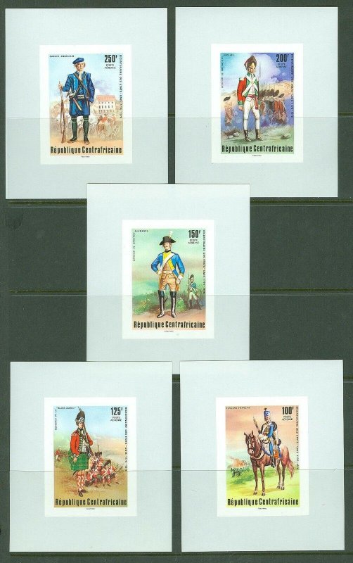 CENTRAL AFRICA   200th ANN OF THE UNITED STATES SOLDIERS DELUXE S/S SET MINT NH 