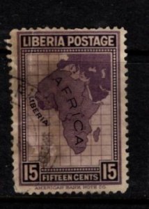 Liberia - #235 Map of Africa - Used